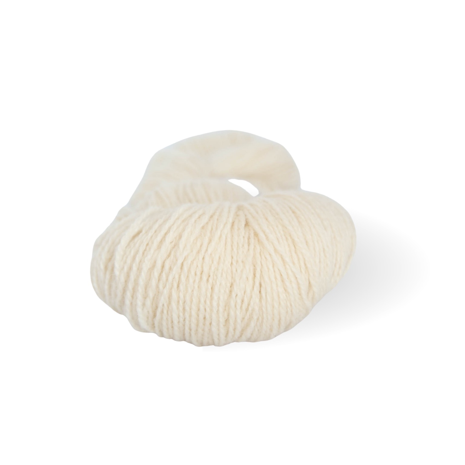 Ask ullgarn - 6057 ubleket hvit