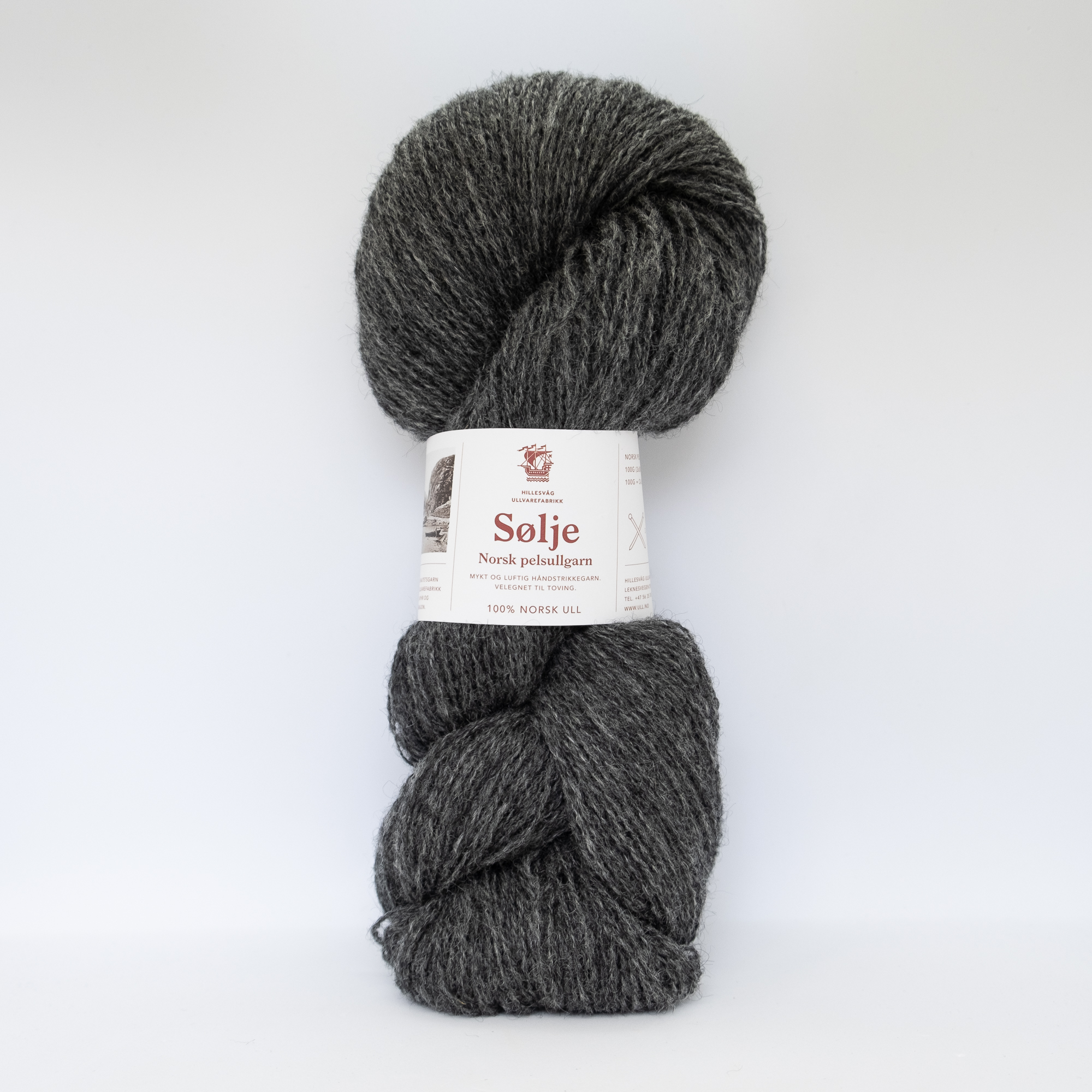 Sølje Pelsullgarn - 2144 lys koksgrå