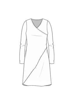 byBasics 7005 kleid asymmetrisch