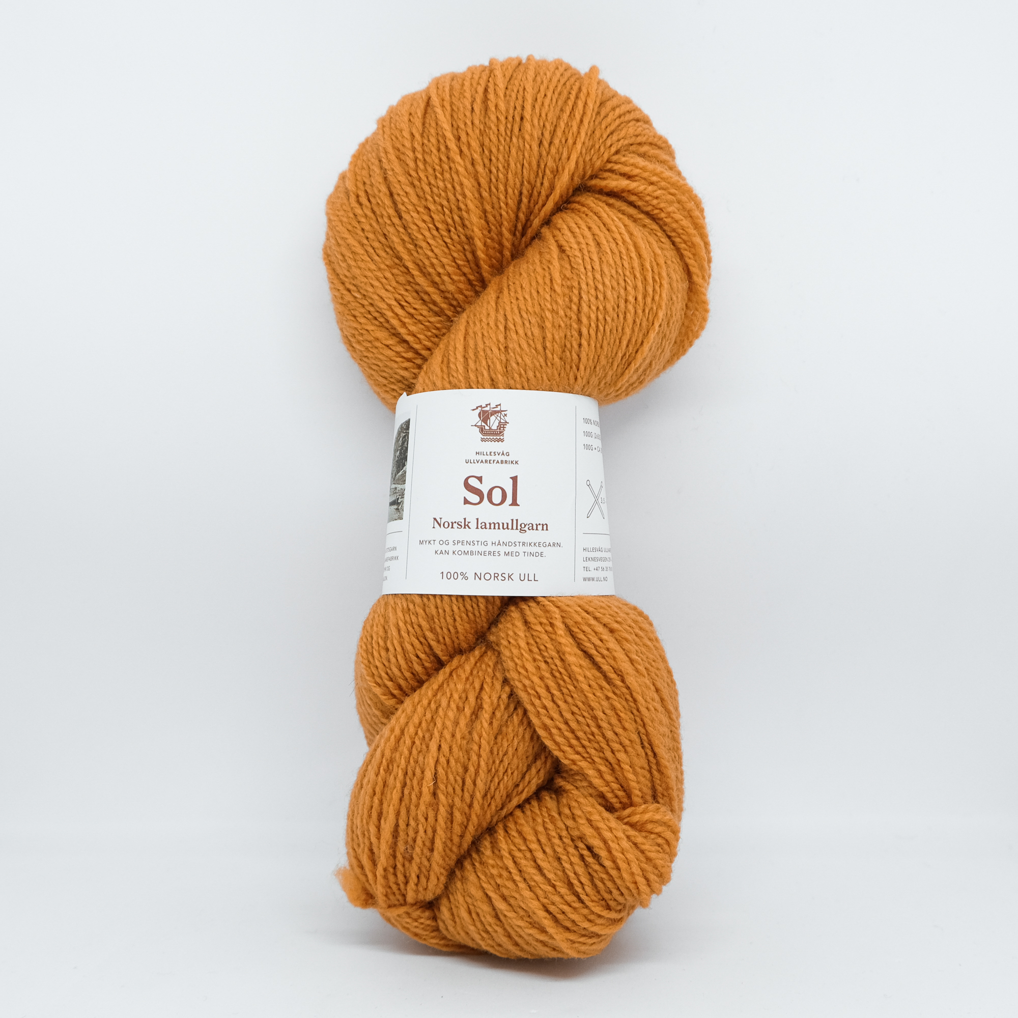 Sol Lamullgarn - 445 lys rustoransje