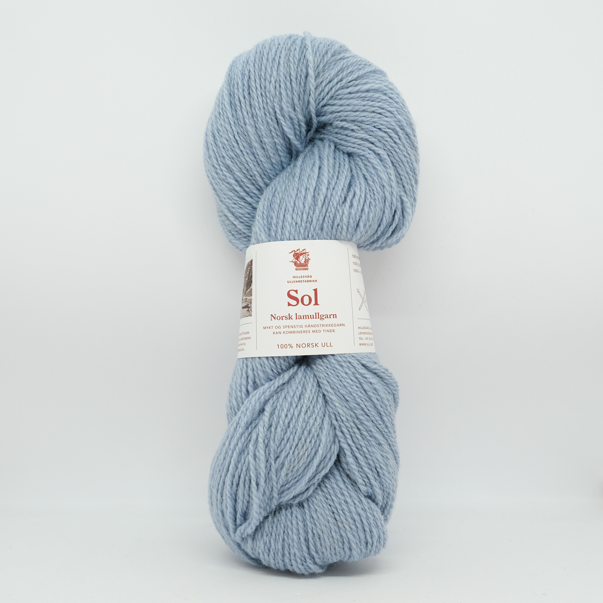 Sol Lamullgarn - 408 lys blå