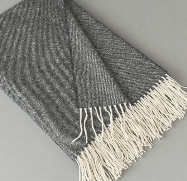 Merino Sommerdecke - dunkelblau 130 cm x 190 cm