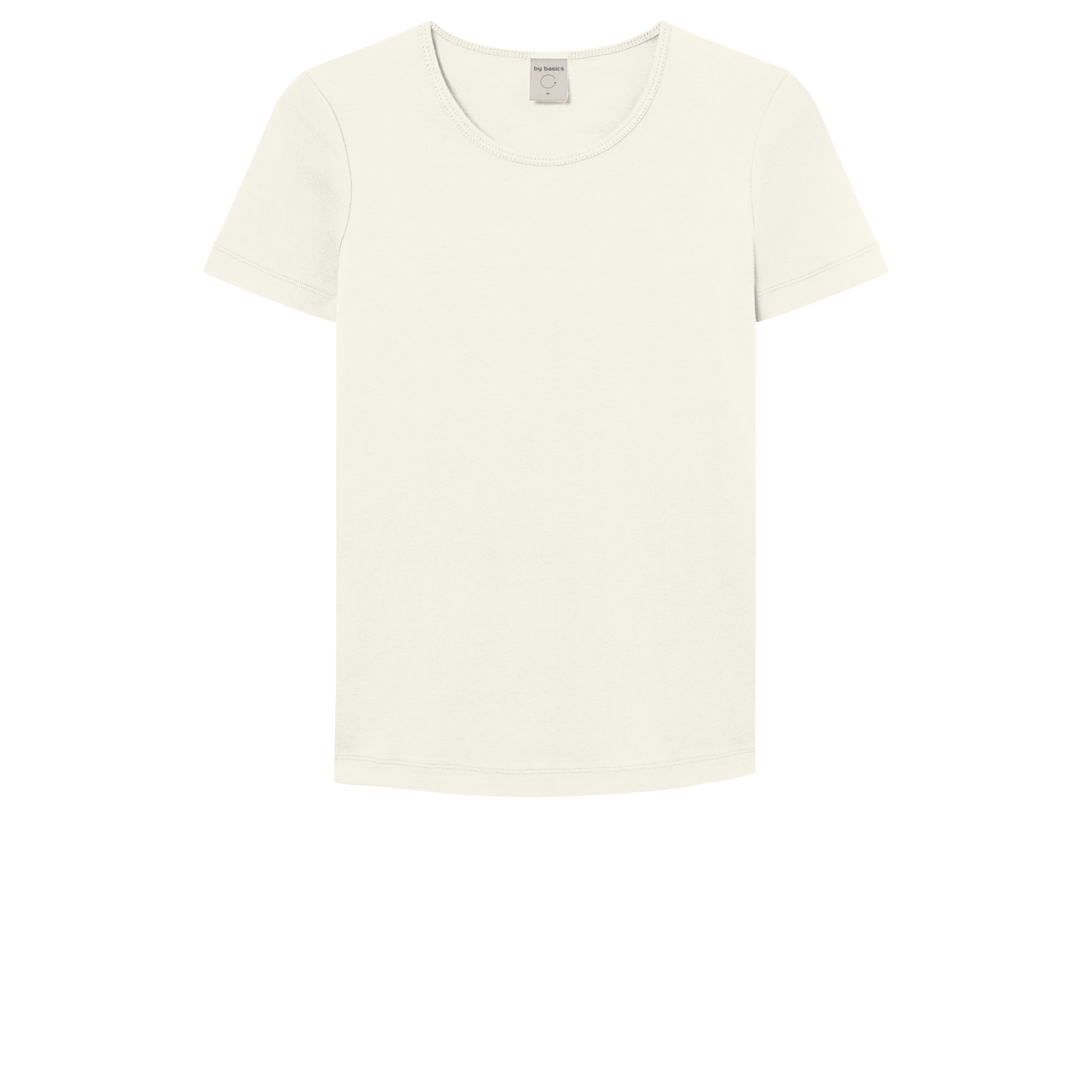 4301 T-Shirt R-Neck cotton - b/0/878 raw white / black, Gr. L