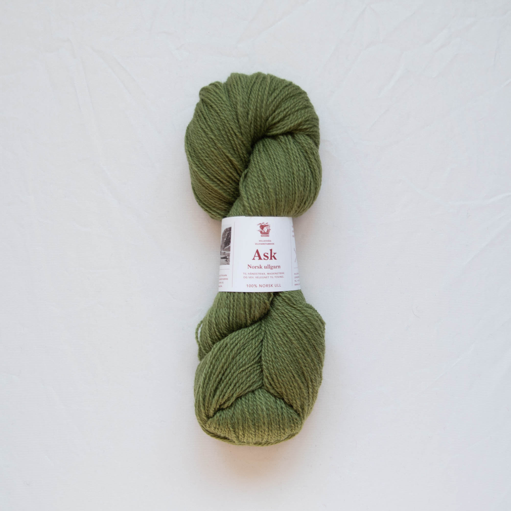 Ask ullgarn - 6090 olivengrønn
